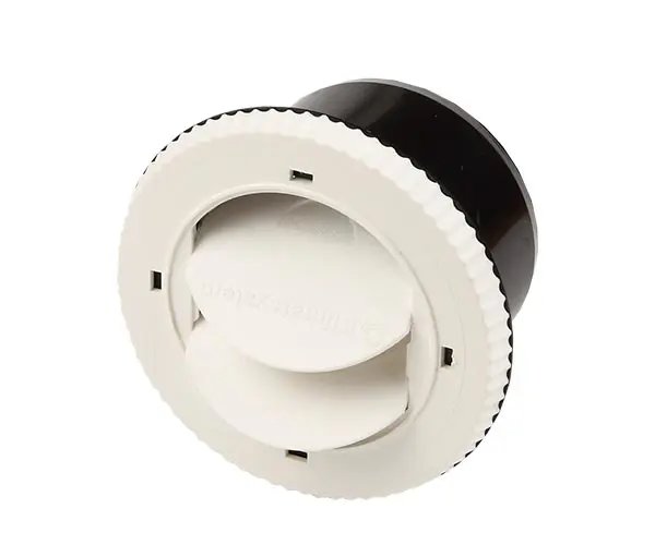 Inblåsningsventil 75mm vit