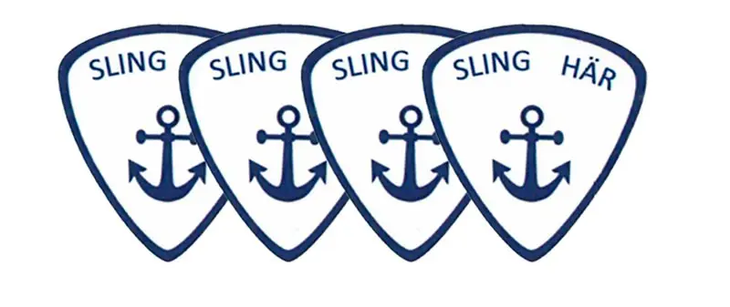 Märke för Sling, självhäftande FP=4