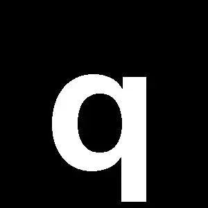 Reg-bokstav q 60mm Vit