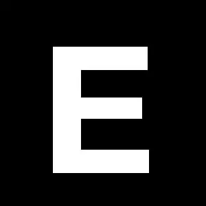 Reg-bokstav E 90mm Vit
