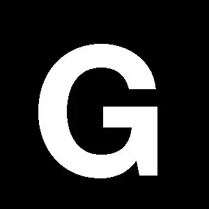 Reg-bokstav G 90mm Vit