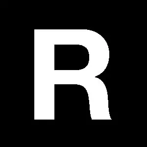 Reg-bokstav R 90mm Vit