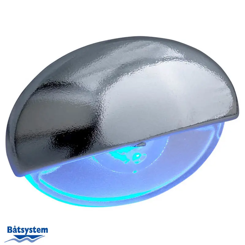 Båtsystem Steplight LED KROM blått ljus/2602