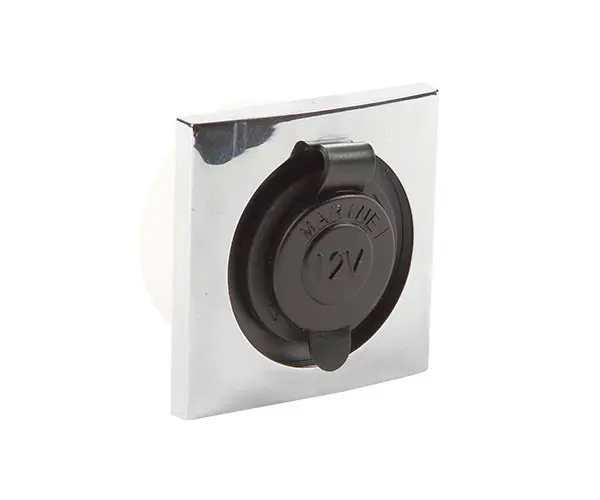 Båtsystem uttag 12V krom/2184