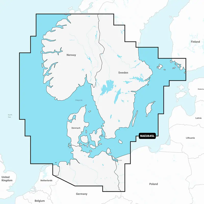 Navionics+ NAEU645L Large Skagerrak & Kattegatt