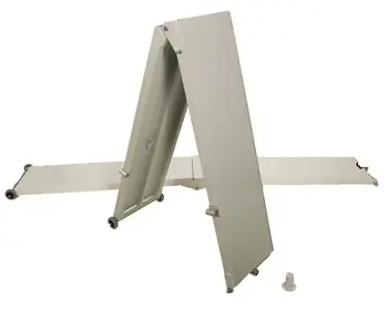 Landgång i grå aluminium, fällbar