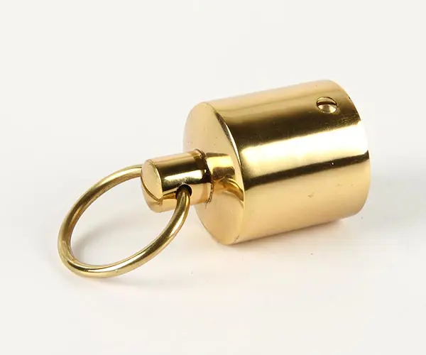 Ändbeslag med ring 36mm mässing