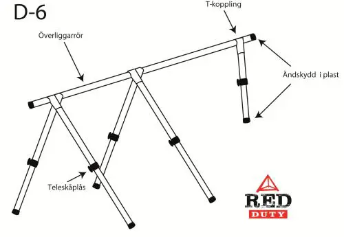 Red Duty Däckställning 6m