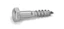 Fransk träskruv M10x50mm. FP=2st