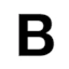 Reg-bokstav B 30mm Svart
