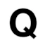 Reg-bokstav Q 30mm Svart