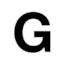 Reg-bokstav G 45mm Svart