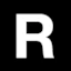 Reg-bokstav R 90mm Vit