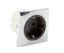 Båtsystem uttag 230V krom