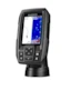 Garmin Striker 4, splitscreen, waypointkarta/CHIRP traditionellt ekolod, sedd från sidan