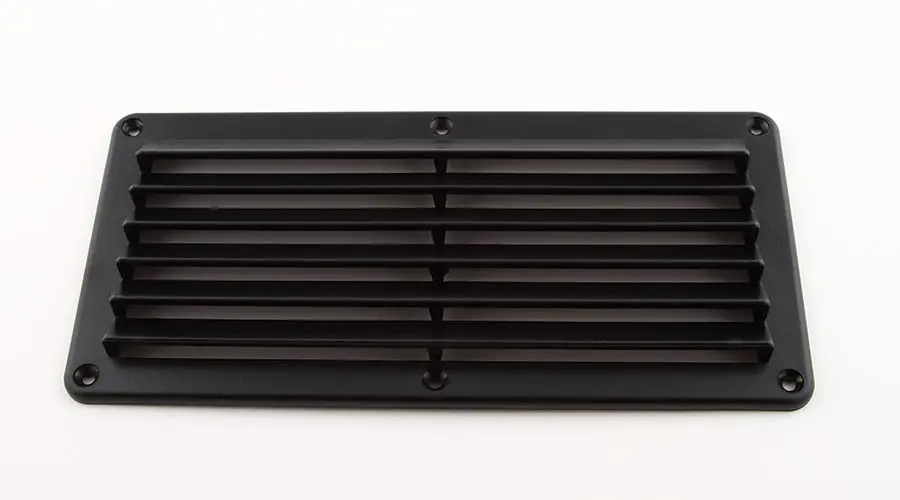 Ventilgaller svart 260x125mm, skruvhål 4.3mm