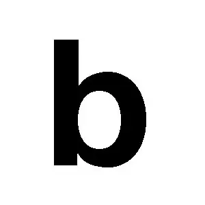 Reg-bokstav b 45mm Svart