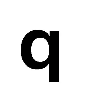Reg-bokstav q 45mm Svart