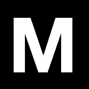 Reg-bokstav M 30mm Vit