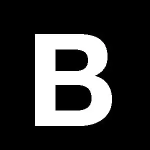Reg-bokstav B 45mm Vit