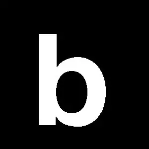 Reg-bokstav b 90mm Vit