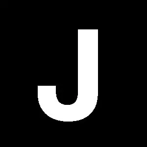 Reg-bokstav J 90mm Vit