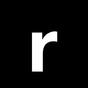 Reg-bokstav r 90mm Vit
