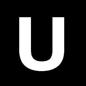 Reg-bokstav U 90mm Vit