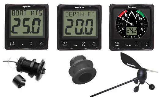 Raymarine i50 & i60 3x instrument + givarpaket