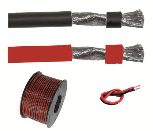 Minirulle Svart/Röd 4m 2x6mm2