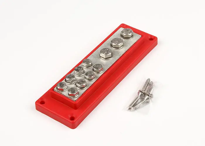 Kopplingsplint 3xM8+8xM6 röd