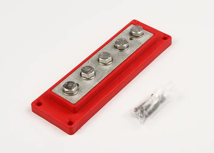 Kopplingsplint 5xM8 röd