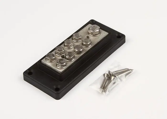Kopplingsplint 1xM8+8xM6 svart