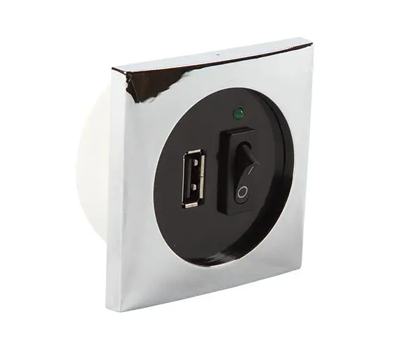 Båtsystem USB-uttag krom/500095