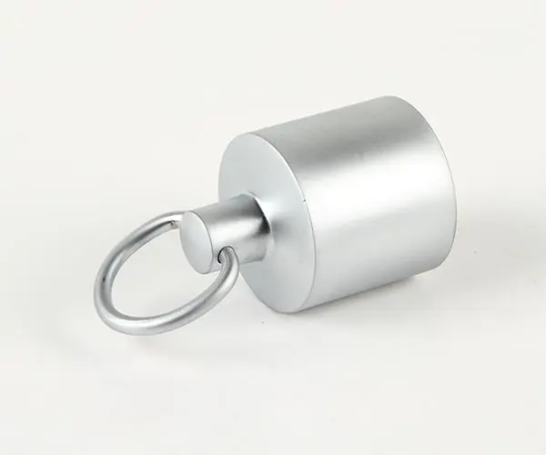 Ändbeslag med ring 36mm mattkrom