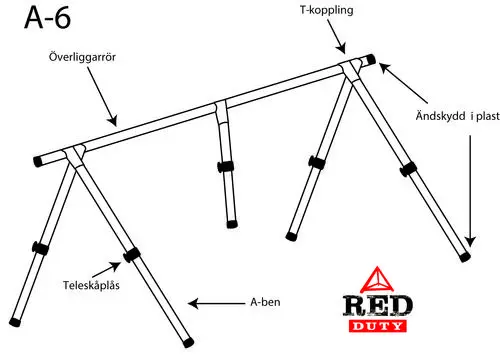 Red Duty A-ställning 6m