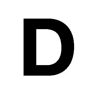 Product Image for Reg-bokstav D 30mm Svart