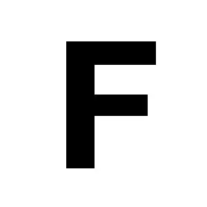 Product Image for Reg-bokstav F 30mm Svart