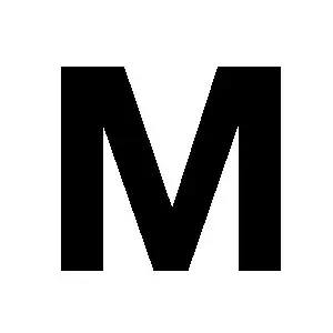 Product Image for Reg-bokstav M 30mm Svart