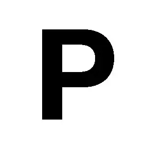 Product Image for Reg-bokstav P 30mm Svart