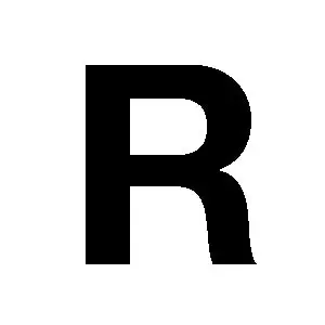 Product Image for Reg-bokstav R 30mm Svart