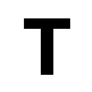 Product Image for Reg-bokstav T 30mm Svart