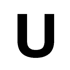 Product Image for Reg-bokstav U 30mm Svart