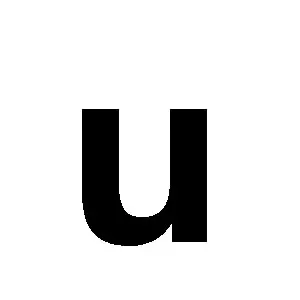 Product Image for Reg-bokstav U 30mm Svart