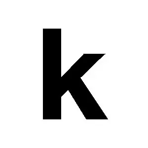 Product Image for Reg-bokstav K 90mm Svart