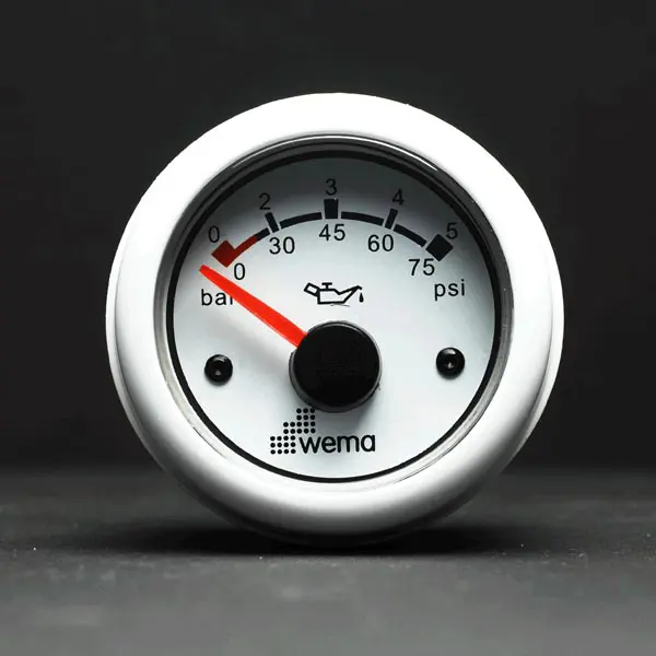 Product Image for Oljetrycksmätare Wema Vit 5 Bar