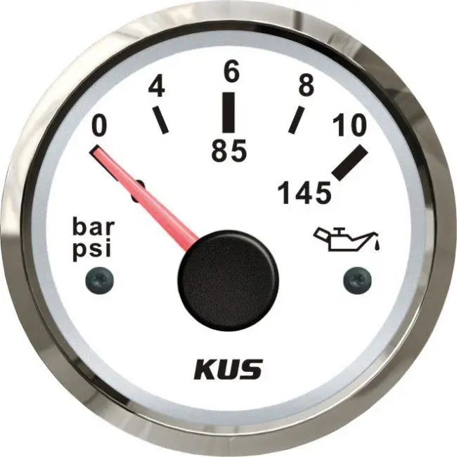 Product Image for Kus Oljetrycksmätare Vit 5 Bar