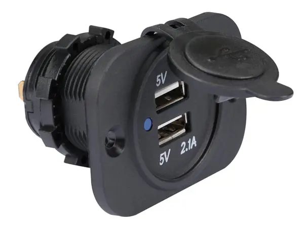 Product Image for Usb-uttag, Infällt, 2 Portar, 12-24v