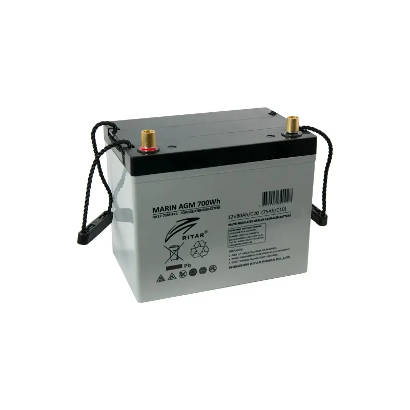 Product Image for Marinbatteri - Ritar Agm  80ah - Båtbatteri