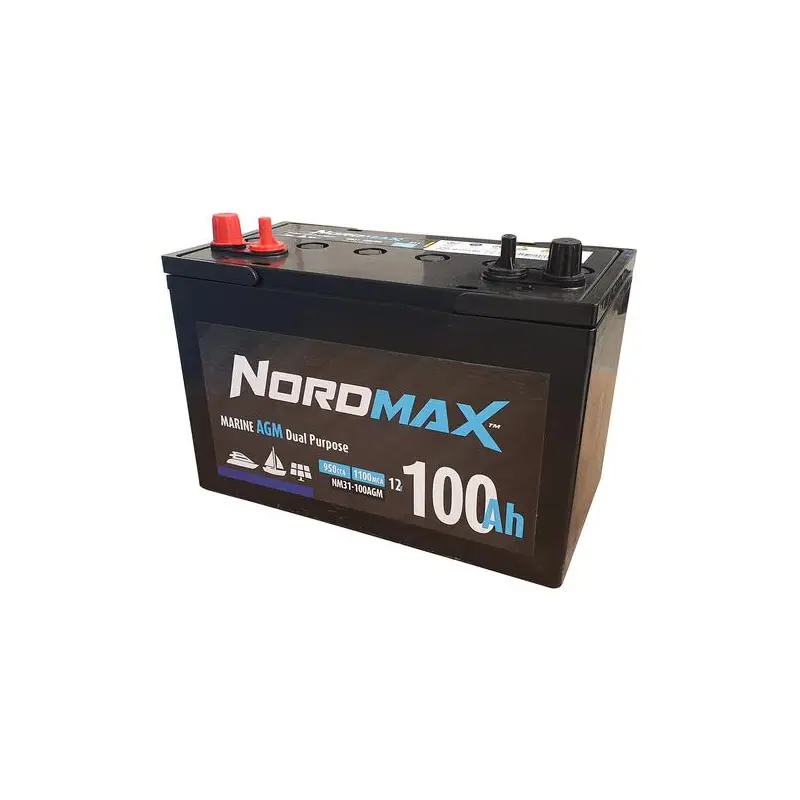 Product Image for Marinbatteri - Nordmax Agm  Dp 100ah - Båtbatteri